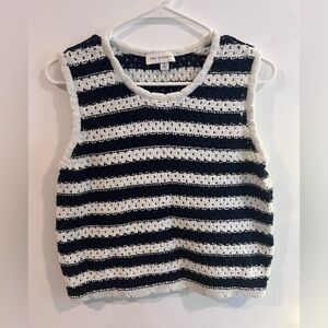 Striped Knit Sleeveless Top